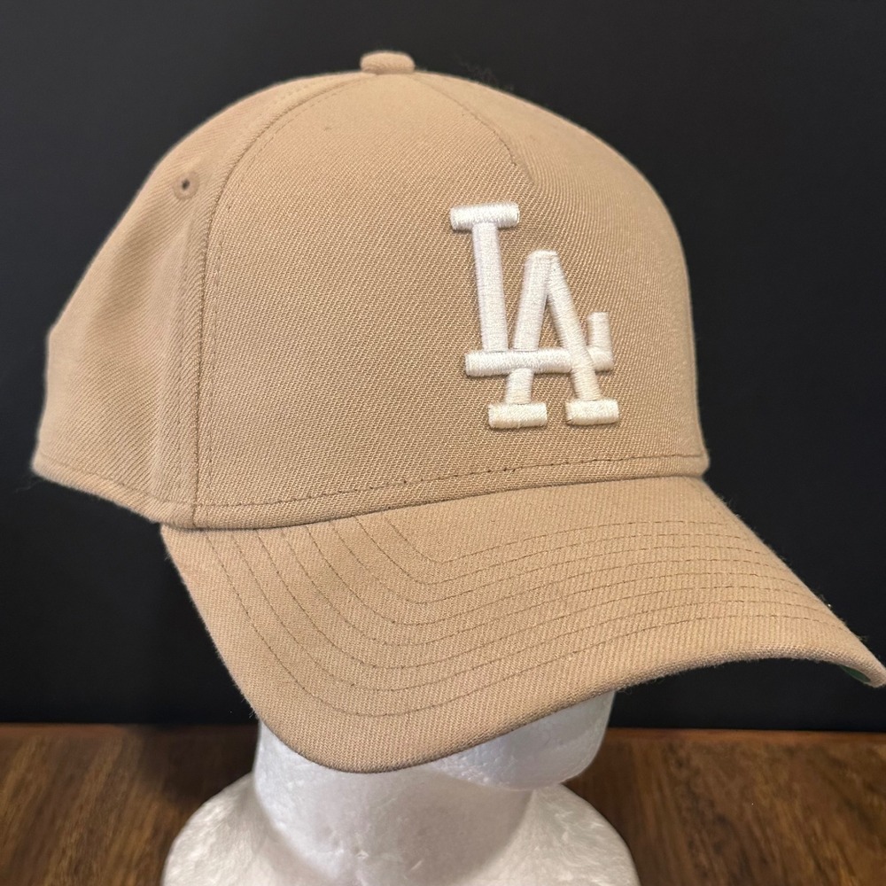 New Era 9FORTY Los Angeles Dodgers Hat Tan Adjustable Strapback MLB Baseball Cap